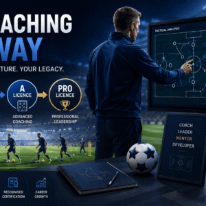UEFA Coaching Pathway course showing football coaching progression from C Licence to Pro level.