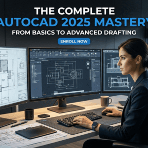 AutoCAD Course showing professional CAD drafting and technical design workflow