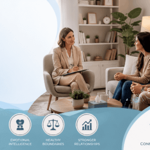 Professional couple therapy course session focused on communication, counseling, and relationship healing
