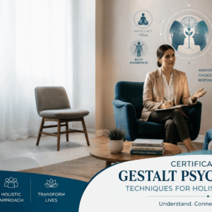 Professional therapist conducting Gestalt Psychotherapy Course session for mental health and emotional healing