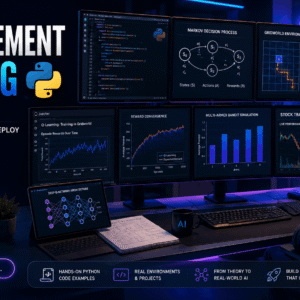 Developer building Reinforcement Learning Python models with AI agents, neural networks, stock trading, and data visualizations.