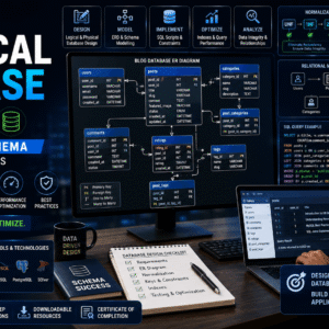 Student learning database design course with ERD diagrams schema design and relational database modeling tools
