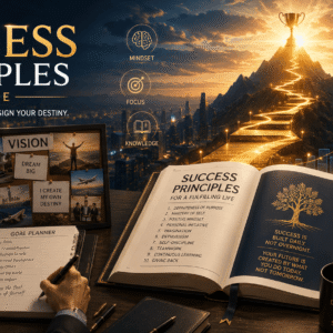 Success Principles Course showing personal growth concepts, goal planning, mindset development, and achievement strategies.