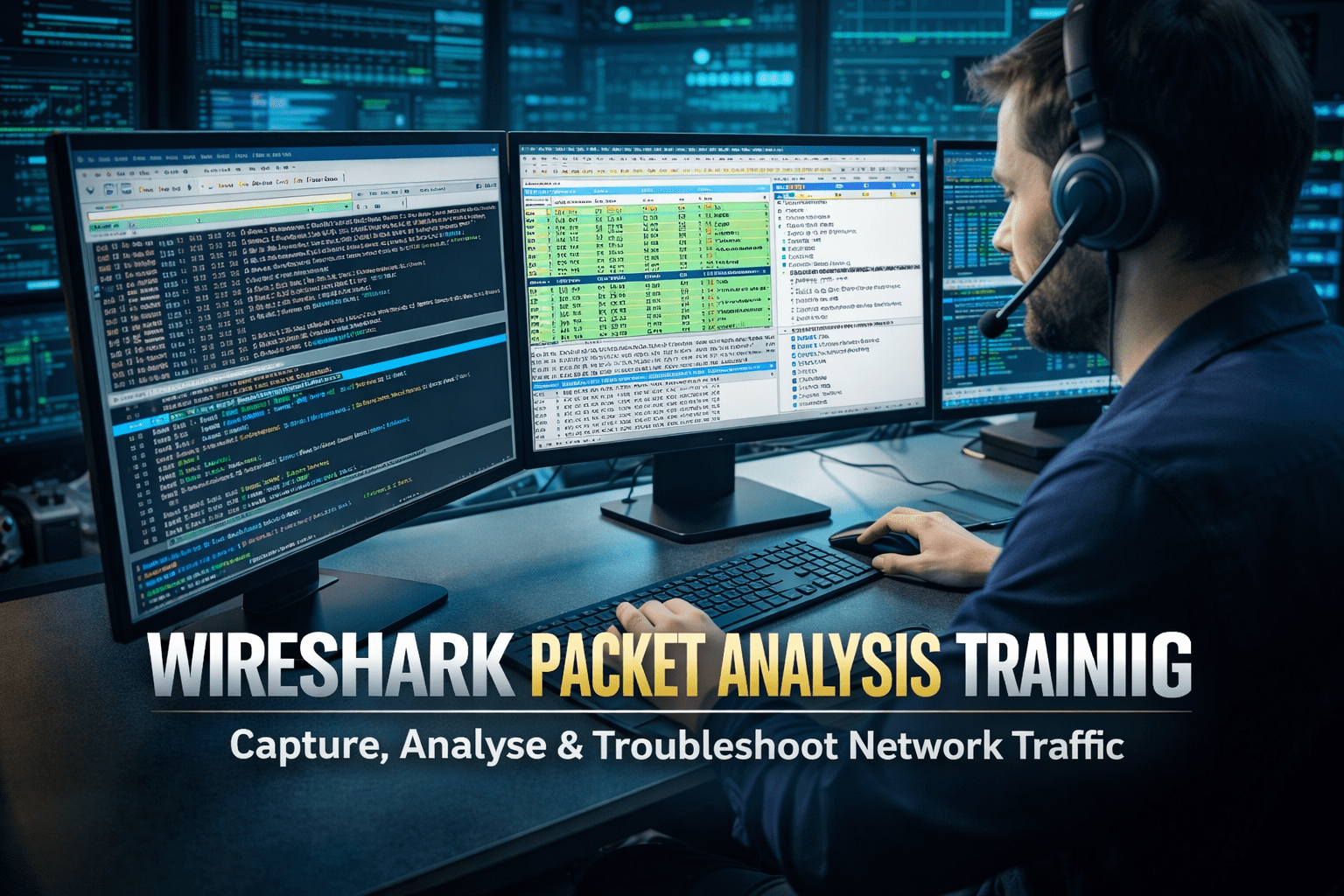wireshark packet analysis showing packet capture and protocol decoding on a network analyst workstation