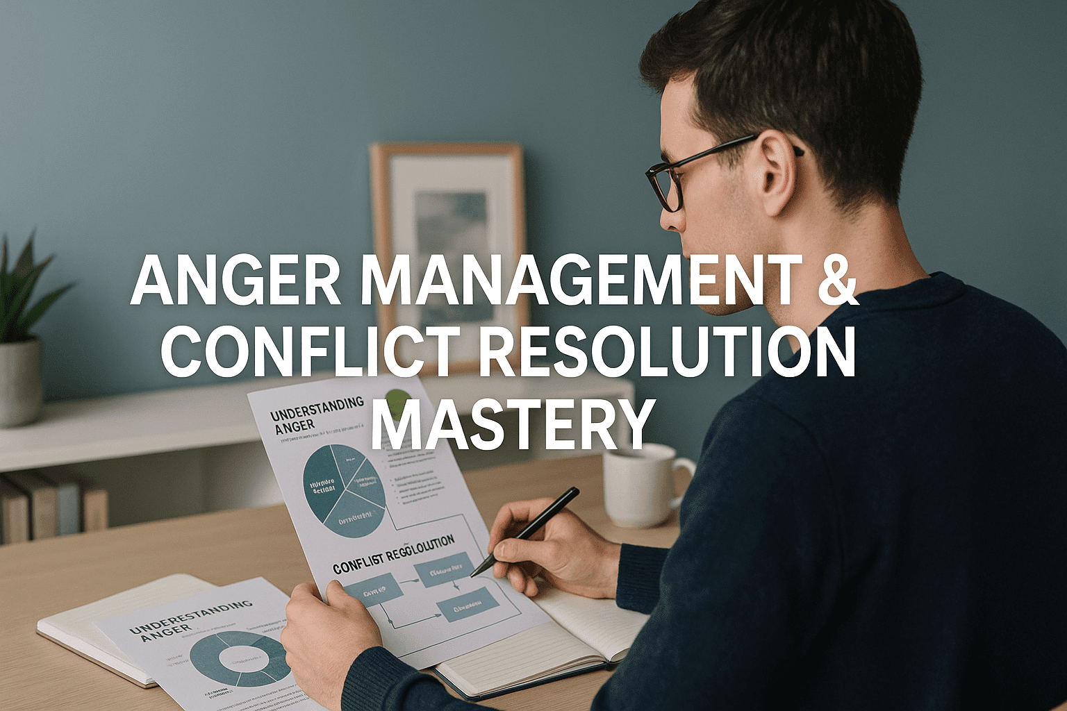 Modern UK-style class showing emotional-regulation training and conflict-resolution skills, illustrating anger management concepts.