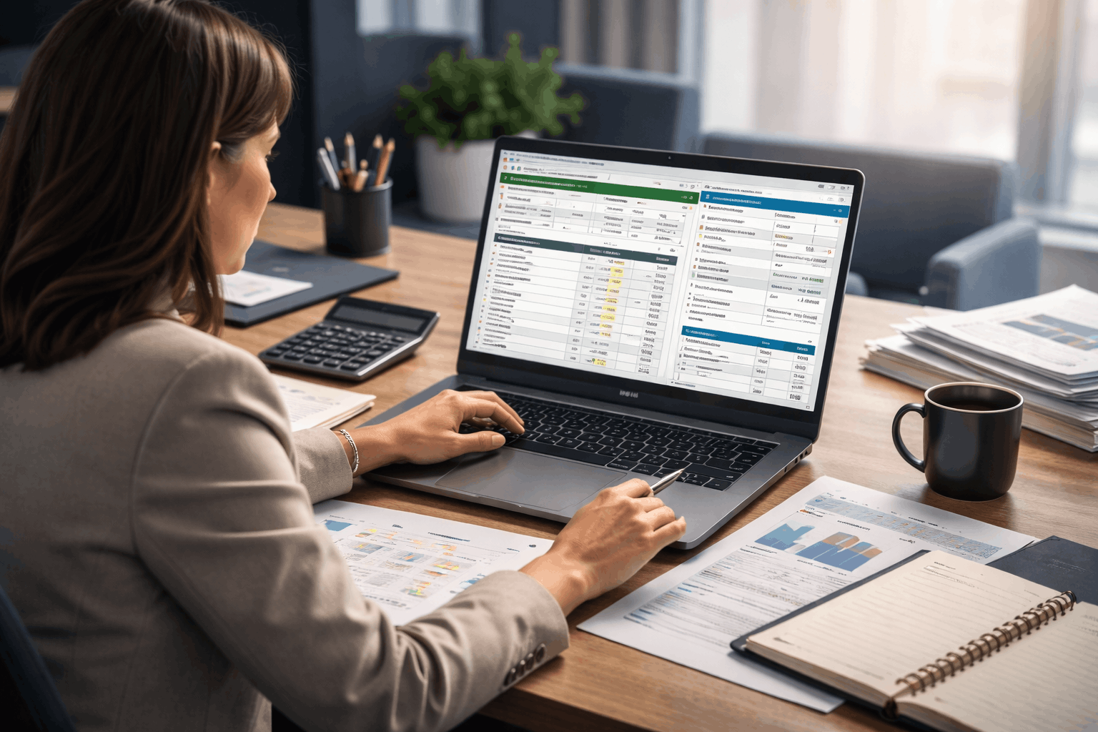 Bookkeeping Training using Excel for recording income expenses VAT returns and financial reports in a professional workspace