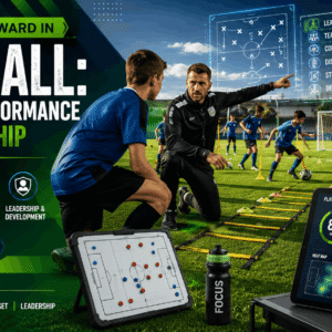 Professional youth football coaching session showing coach training young players in tactical drills for Youth Football Coaching Level 3